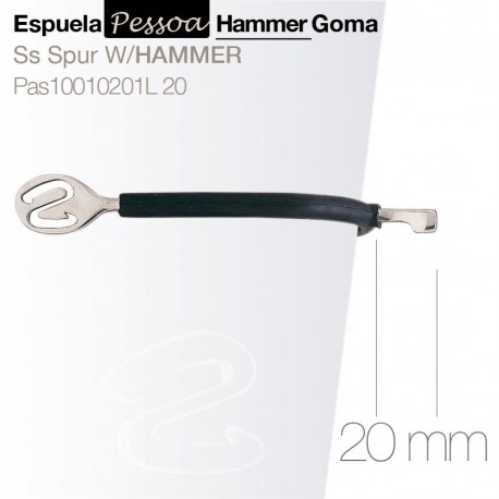 Espuela Pessoa hammer goma gallo 20mm