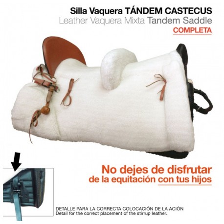 Silla Vaquera Tándem Castecus Completa Negra